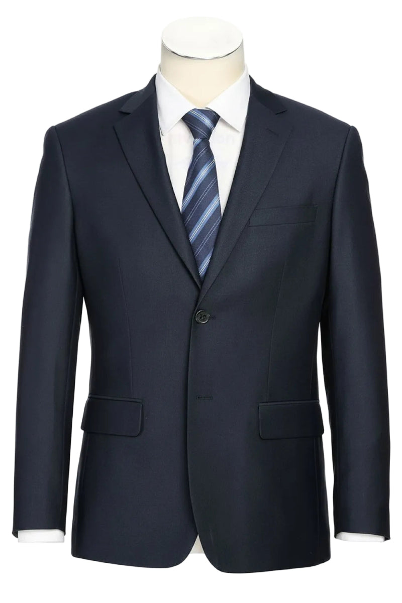 Blue regular fit 2 piece men's formal suit