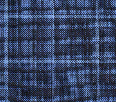 Classic Regular Fit Blazer Windowpane Pattern in Blue