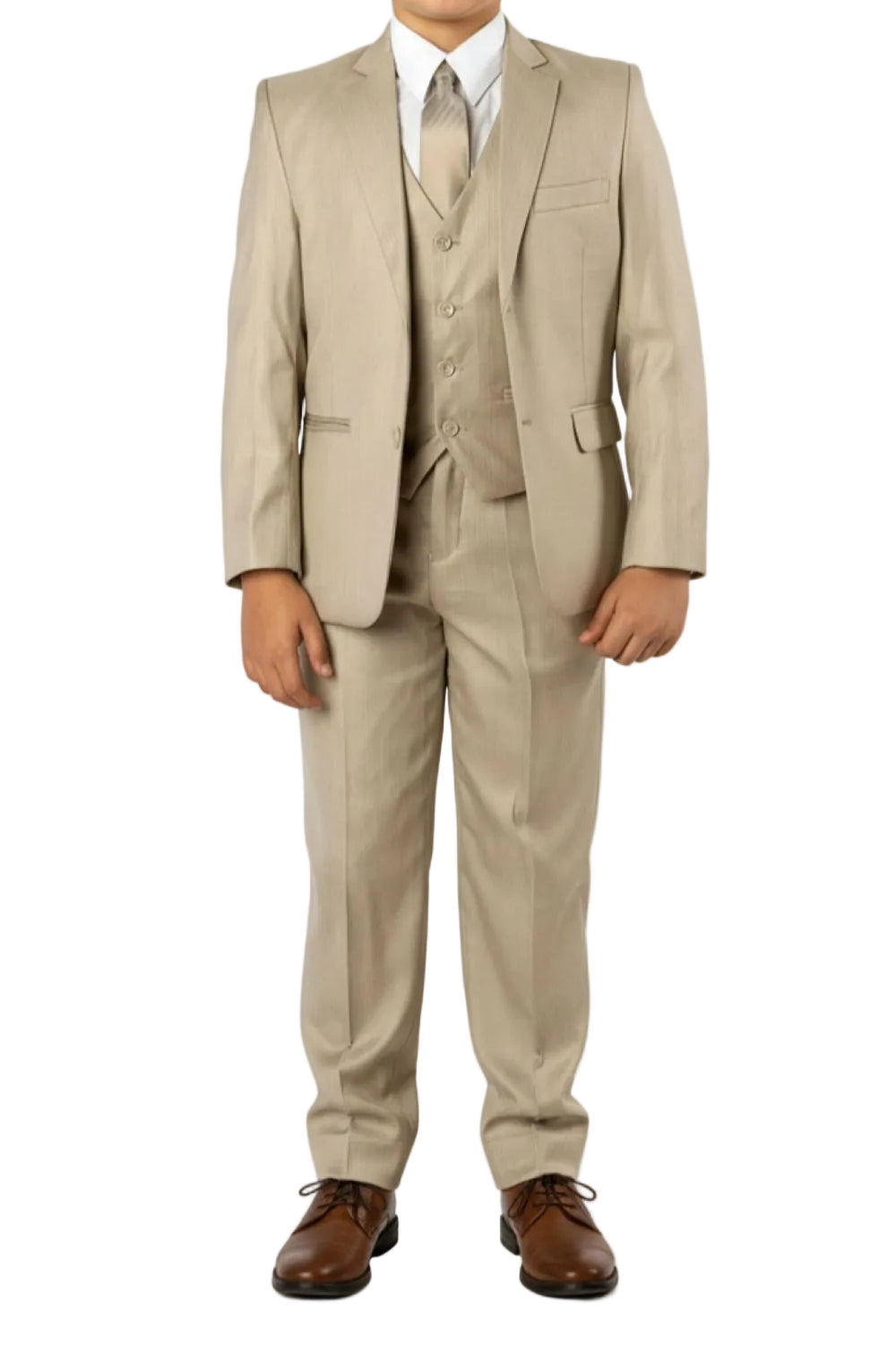 Boy Suit 5 Piece Set Beige