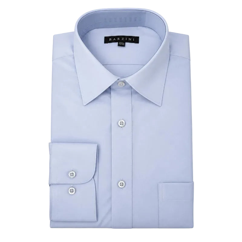 Modern Fit Dress Shirt Convertible Cuff in Light Blue
