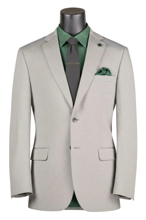 Light gray modern fit men's blazer