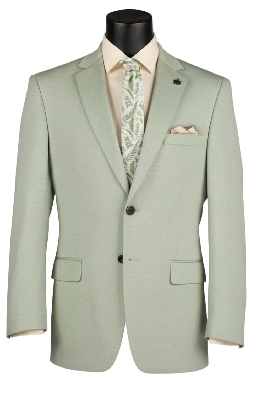 Light Green Modern Fit 2-Button Blazer