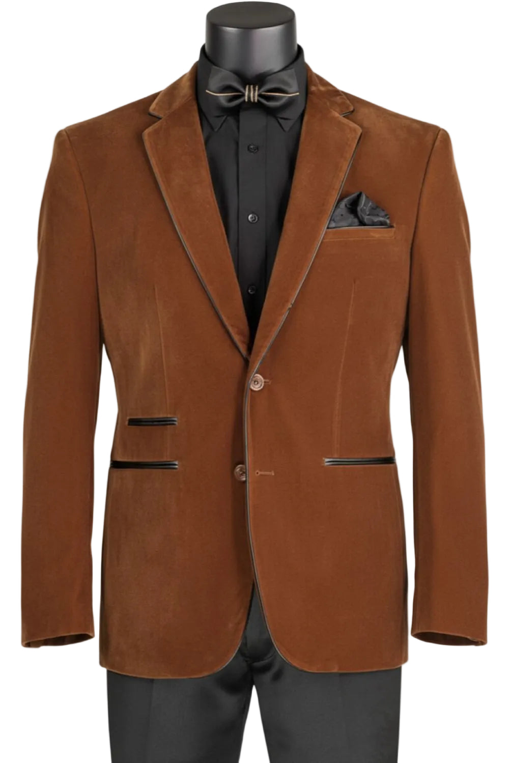 Bourbon Slim Fit Velvet Sport Coat Single Breasted 2 buttons