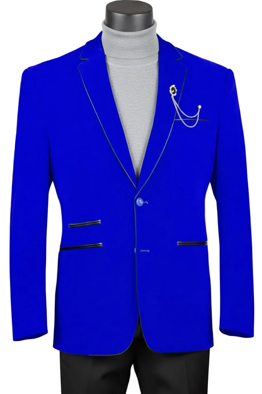 Royal Slim Fit Velvet Sport Coat Single Breasted 2 buttons