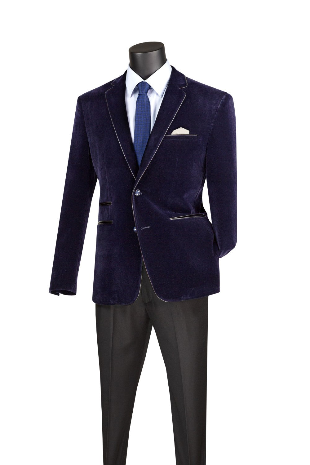 Slim Fit Velvet Sport Coat (Wine) BS-02 main image 1