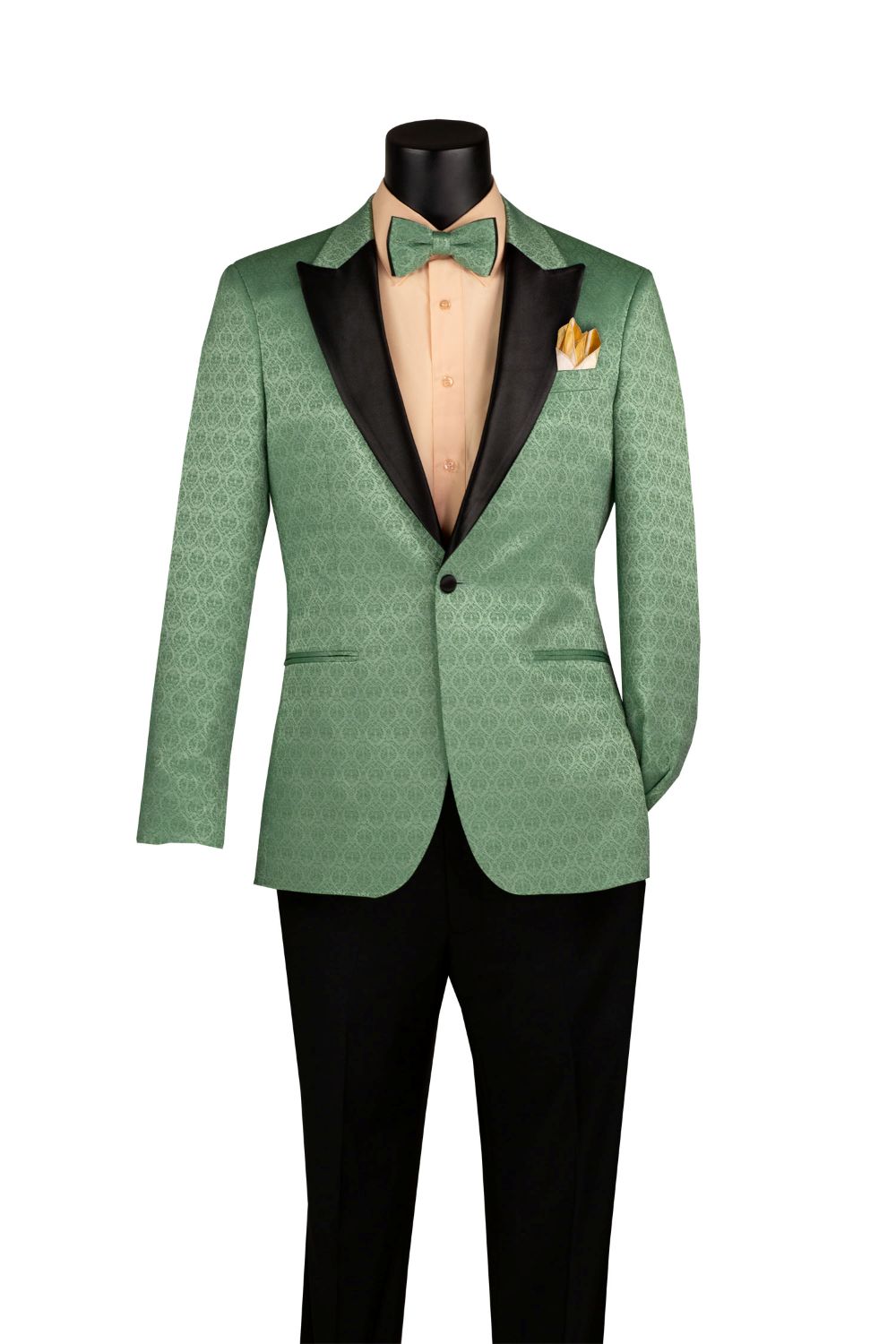 Basil textured jacquard men's tuxedo blazer with peak lapel
