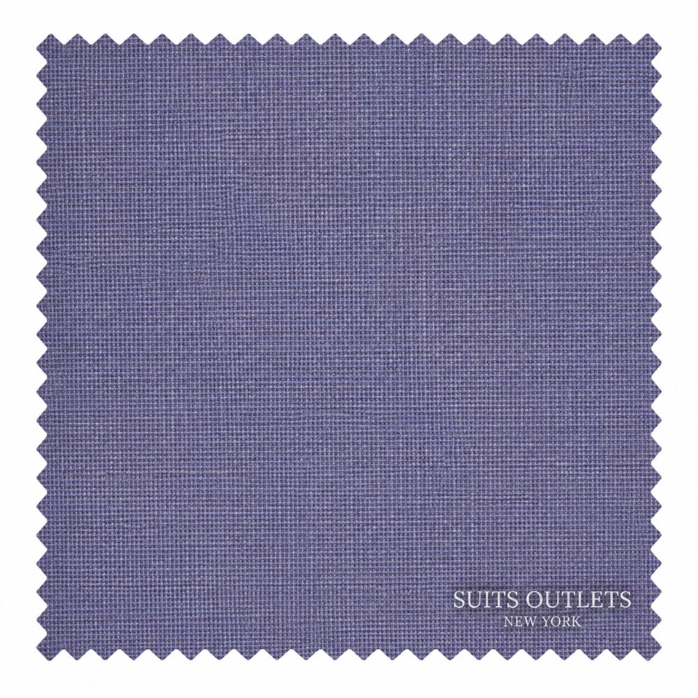 Échantillon de tissu sharkskin violet poudré pour costume croisé homme coupe classique