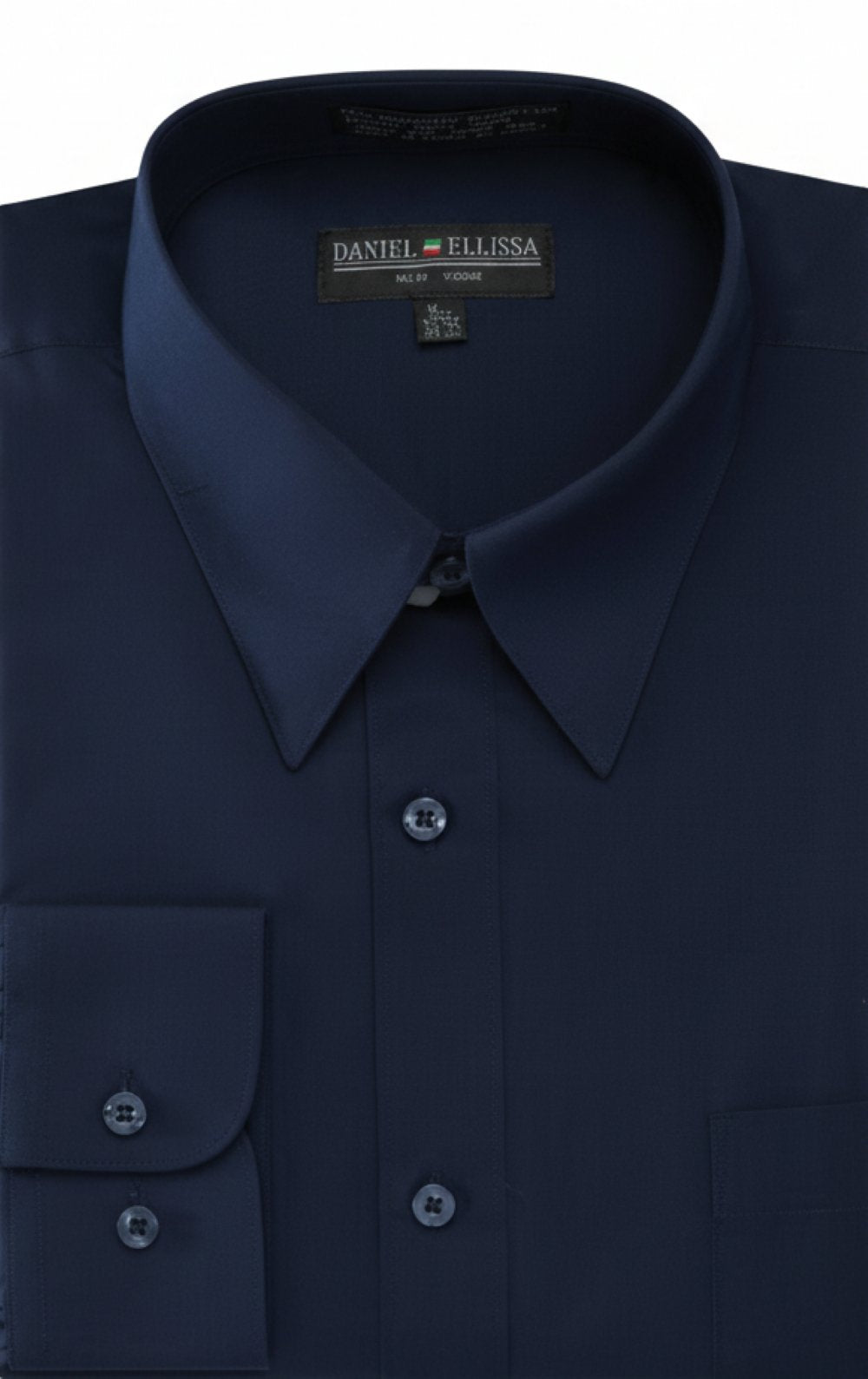 Basic Dress Shirt Convertible Cuff Regular Fit in Navy