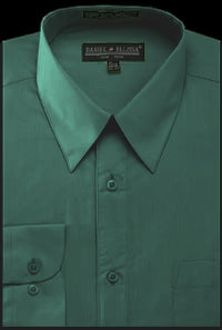 Basic Dress Shirt Regular Fit in Hunter Green