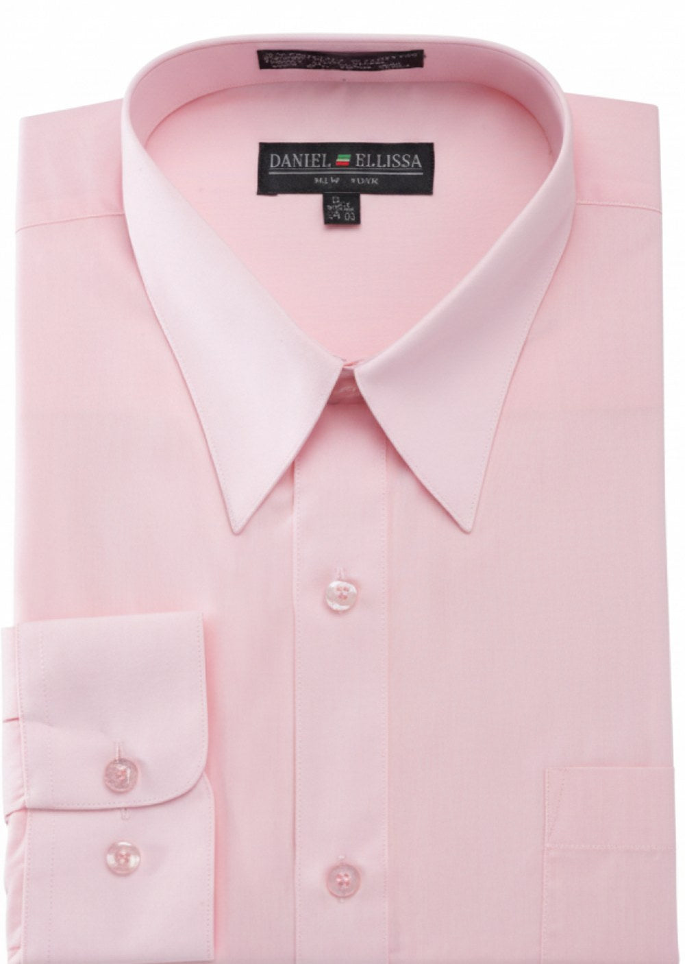 Basic Dress Shirt Convertible Cuff Regular Fit in Pink