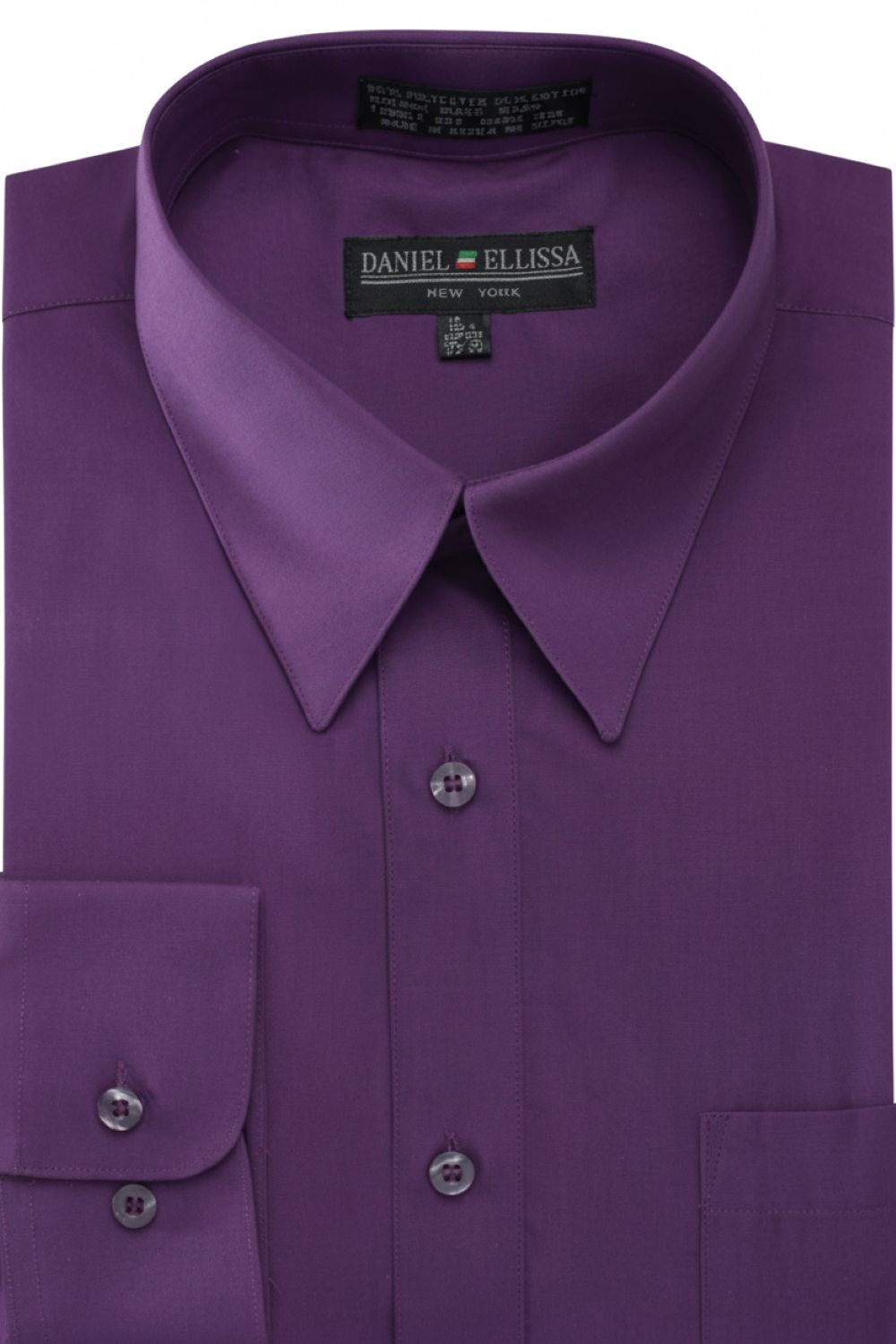 Basic Dress Shirt Convertible Cuff Regular Fit in Purple