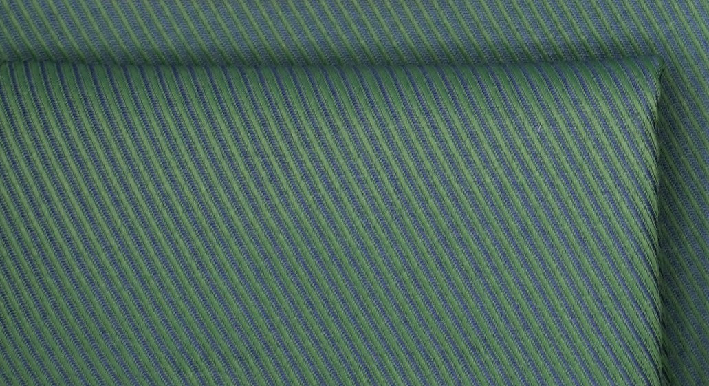 swatch Hunter Green Pin Striped Dress Shirt Set with Tie and Handkerchief
