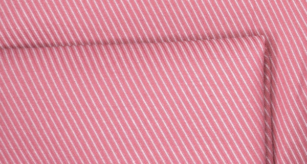swatch Red Pin Striped Dress Shirt Set with Tie and Handkerchief