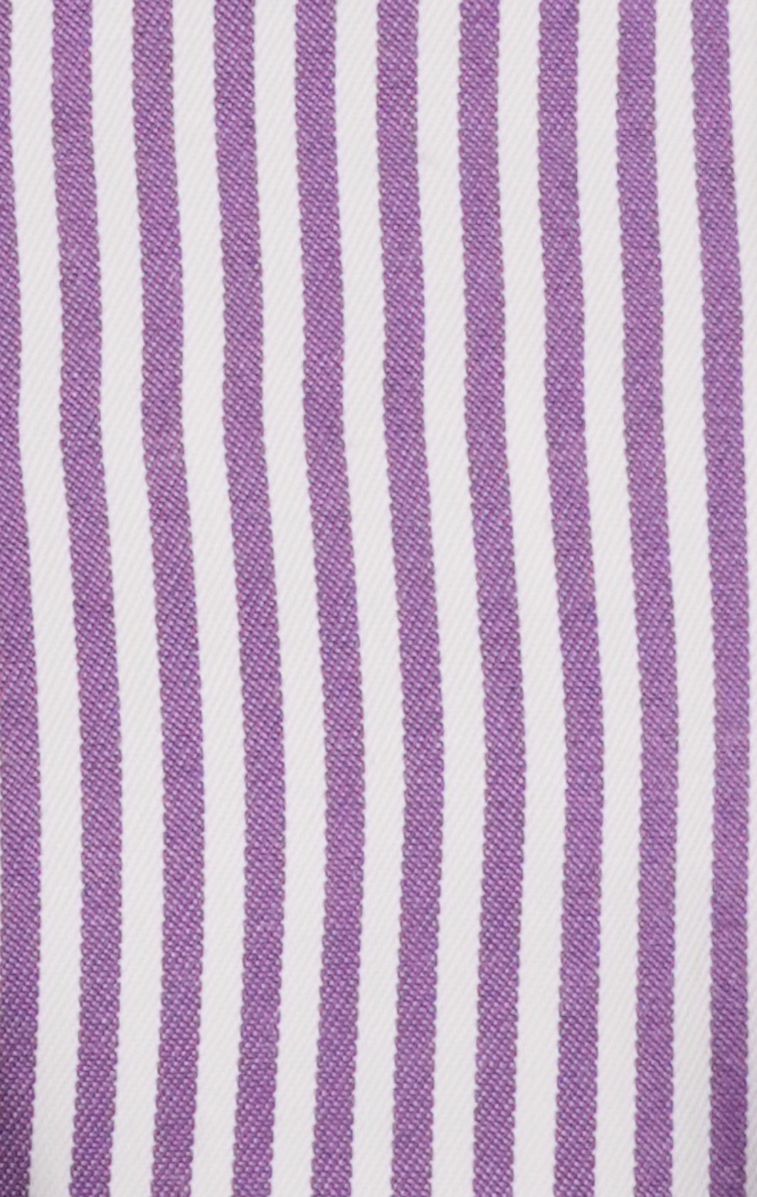 Purple White Bold Stripe French Cuff Dress Shirt with Tie, Cuff Links and Pocket Square