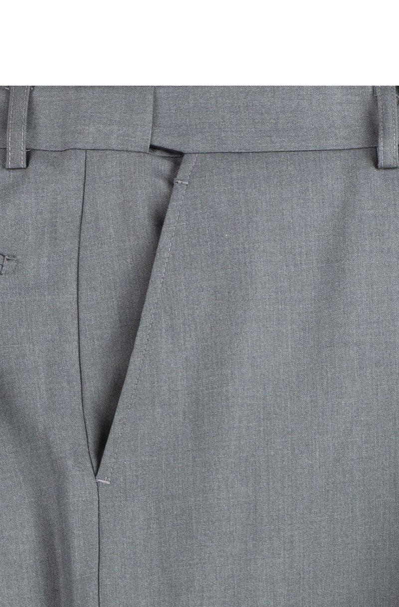 Nola Collection - Medium Gray Regular Fit 2 Piece Suit Flat Front Pants with 2″ Elastic Waist Band