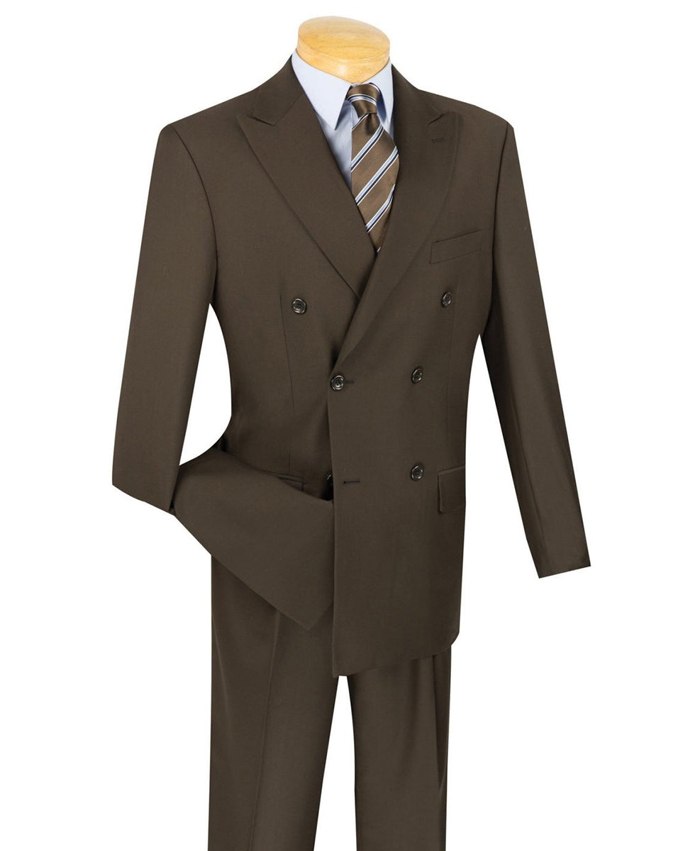 Brown Double Breasted Suit - Ramses Collection | SUITS OUTLETS | Suits ...