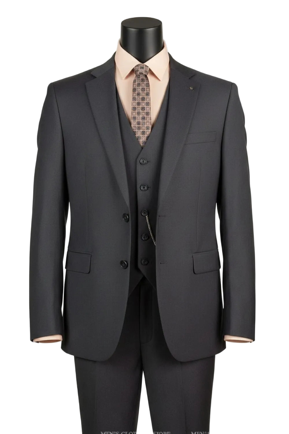 Morgan Collection - Regular Fit 3 Piece 2 Button Heather Gray
