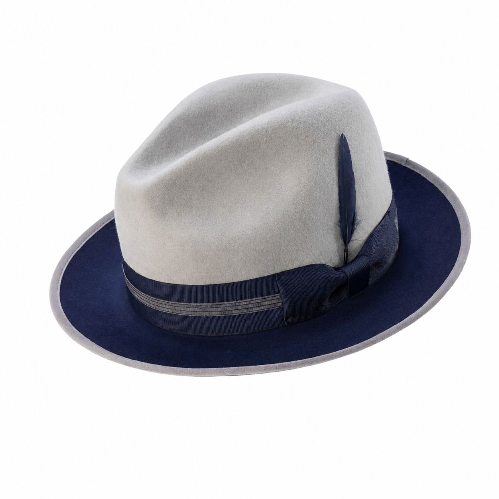 Chapeau noir en feutre de laine à bord large de 2 ½" 