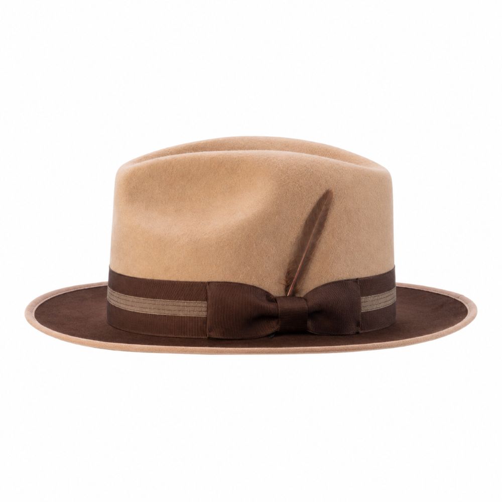 Chapeau noir en feutre de laine à bord large de 2 ½" 