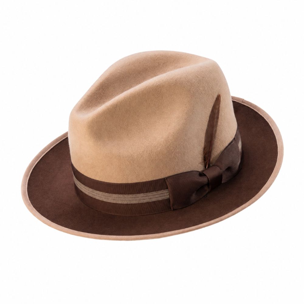 Chapeau noir en feutre de laine à bord large de 2 ½" 