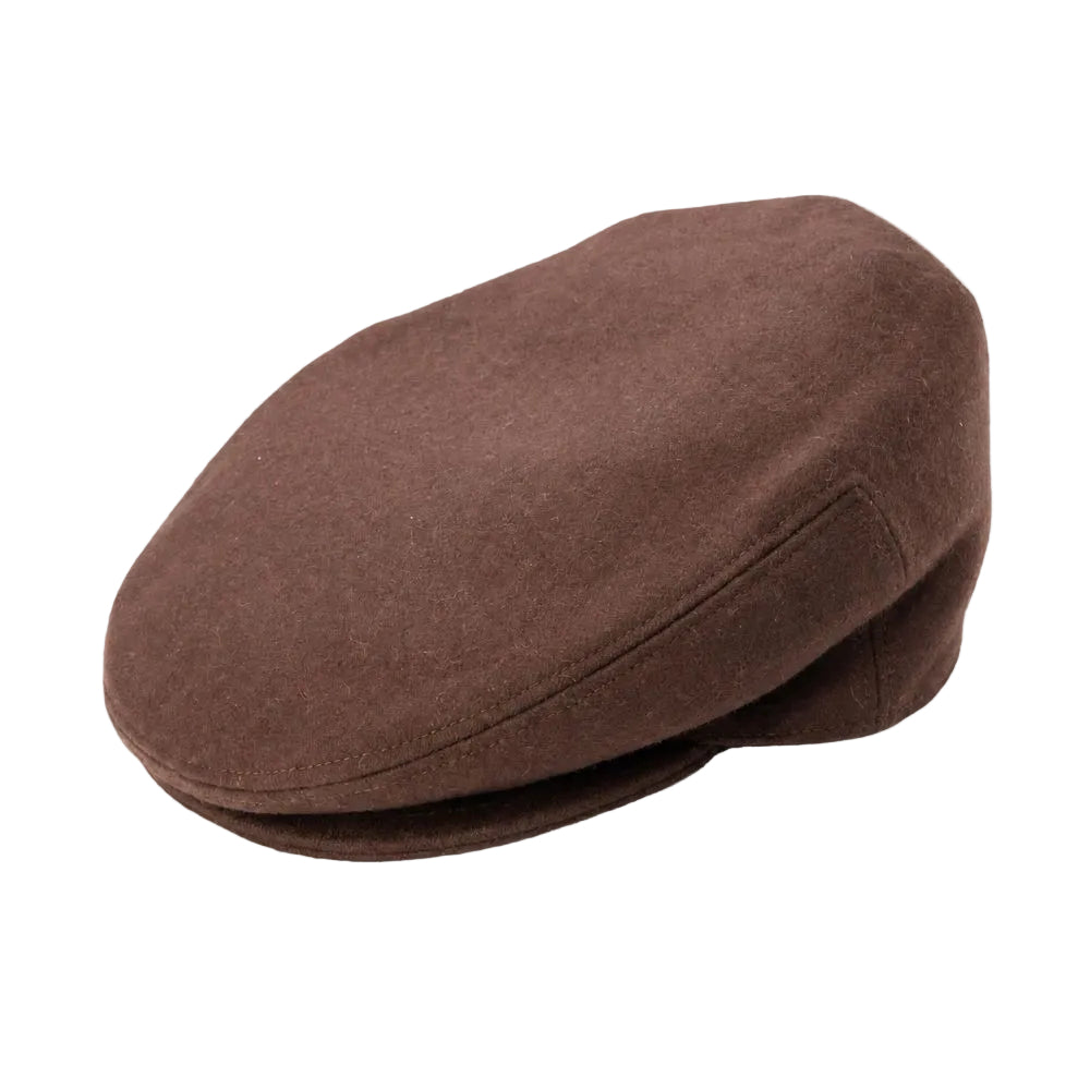 Men’s Classic Wool Blend Ivy Flat Cap – Brown