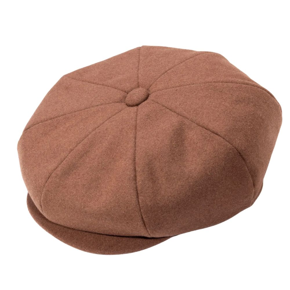 Camel Wool Felt Newsboy Cap

