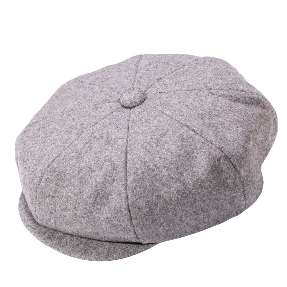 Gray Wool Felt Newsboy Cap
