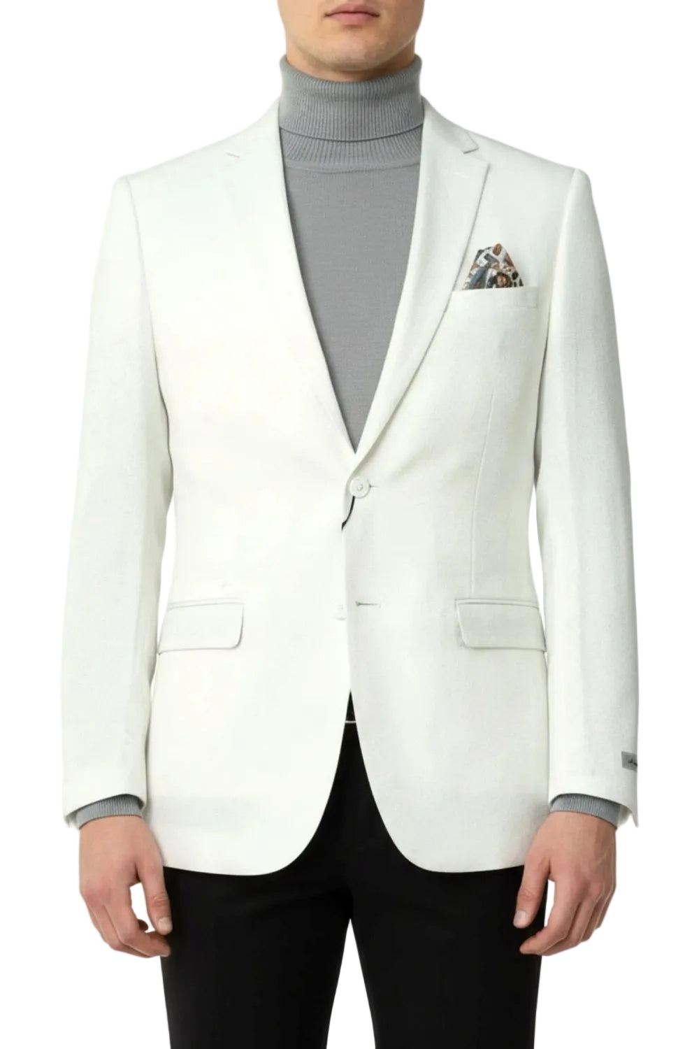 Off White Hybrid Fit Single Breasted Notch Lapel Jacket