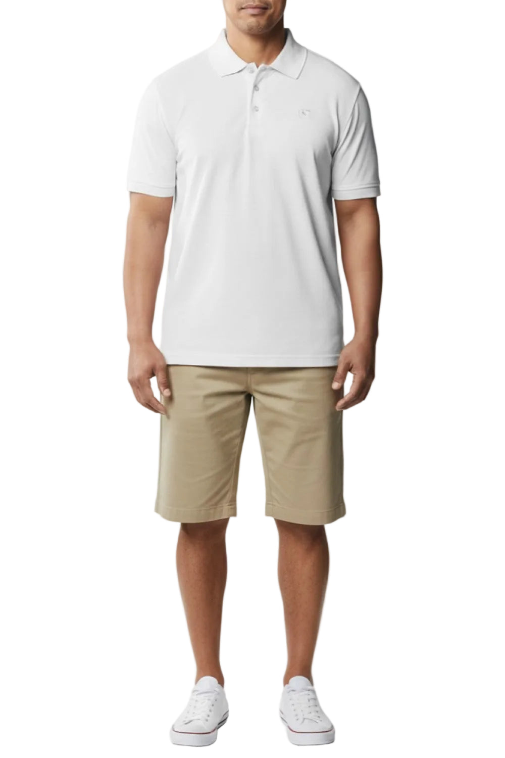 Stacy Adams - Cotton Polo Shirt in White