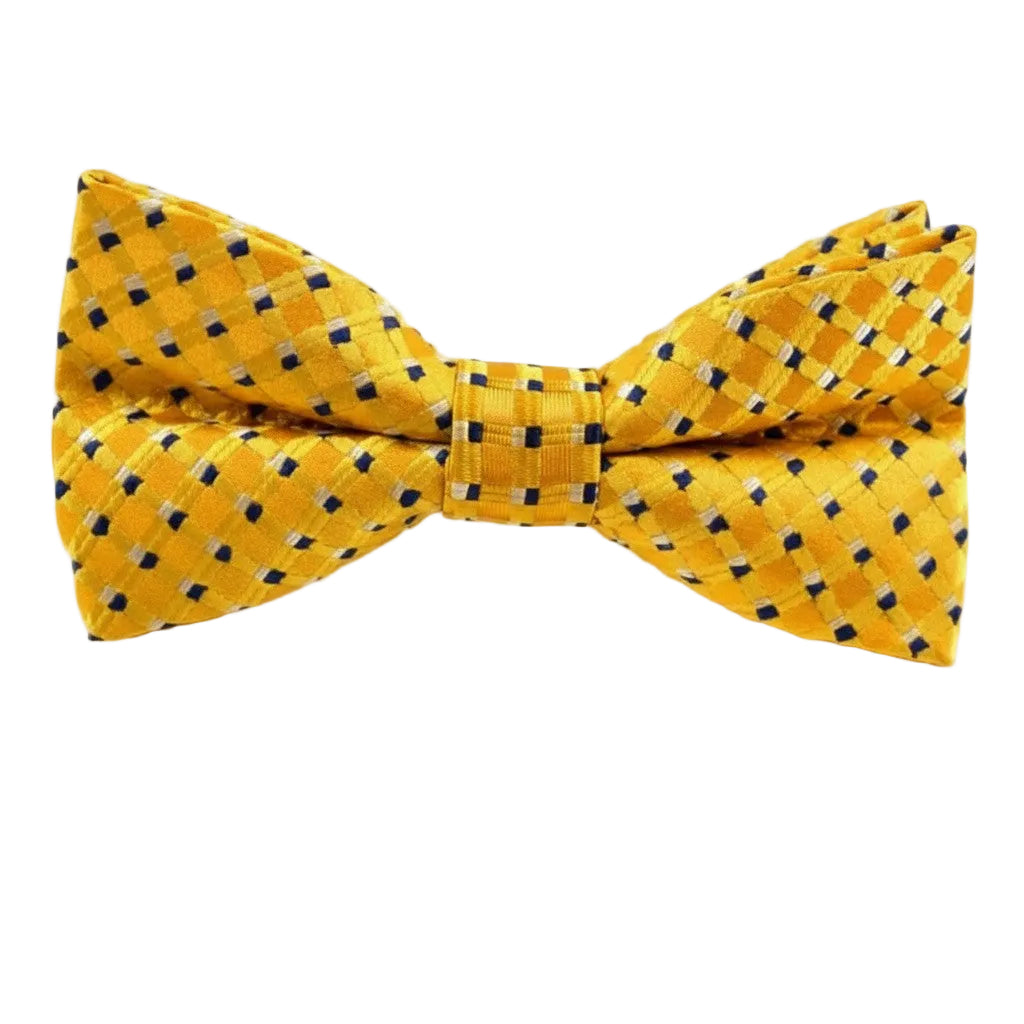 Yellow Geometric Pattern Bow Tie
