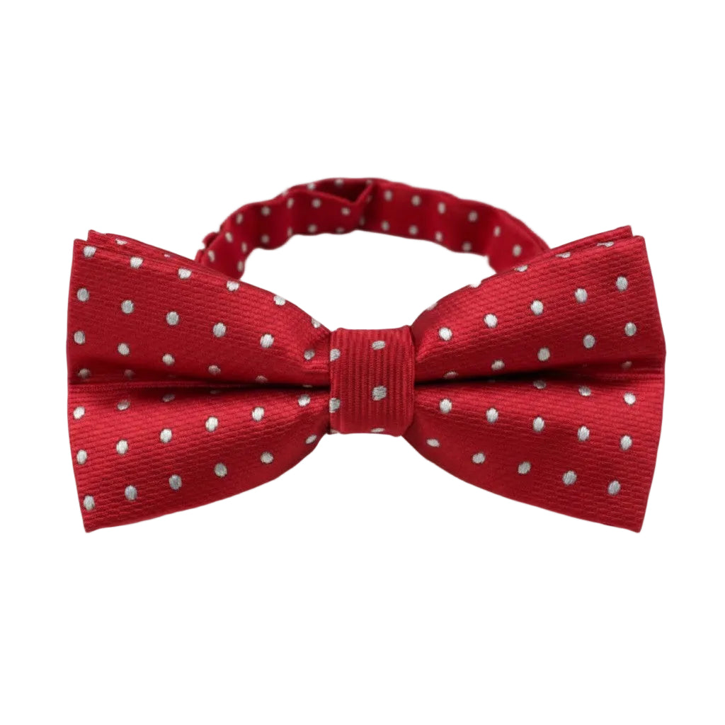 Red Polka Dot Pattern Bow Tie