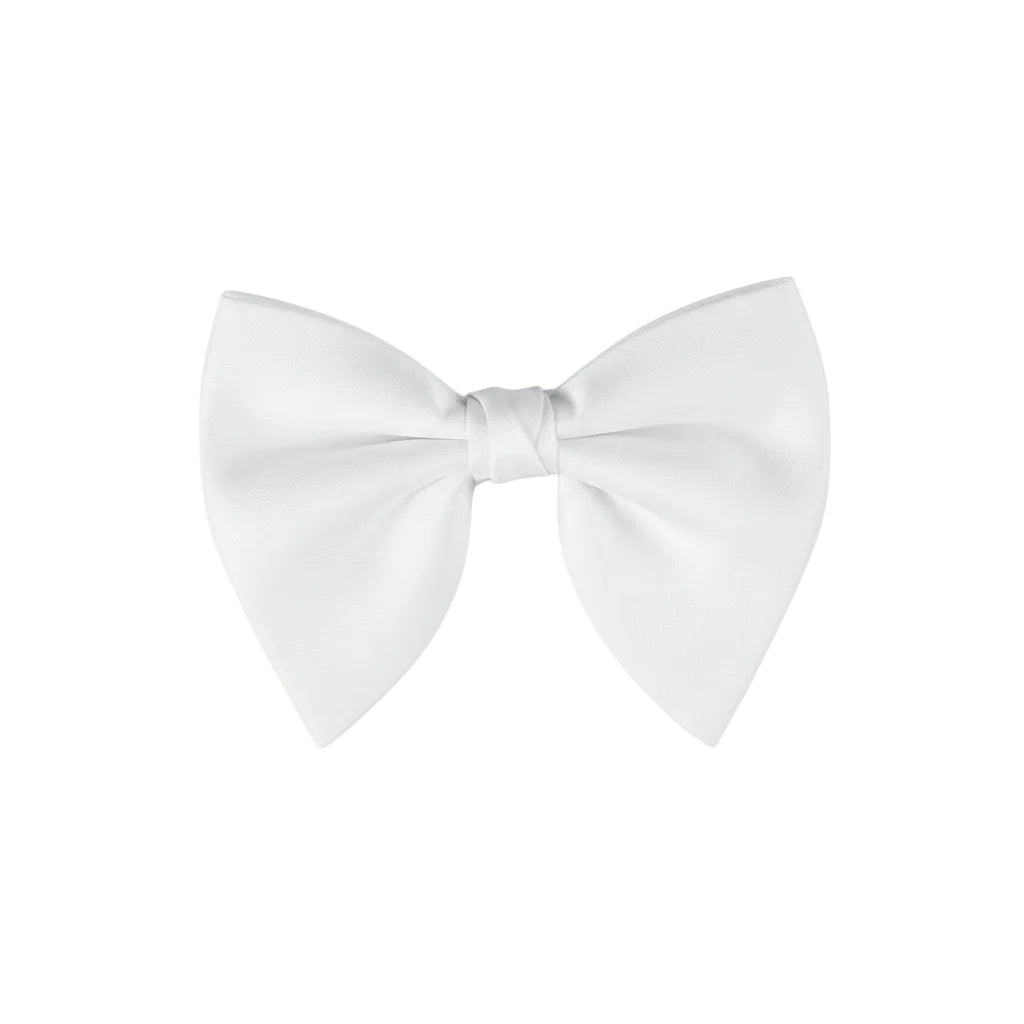 White bow tie on a white background