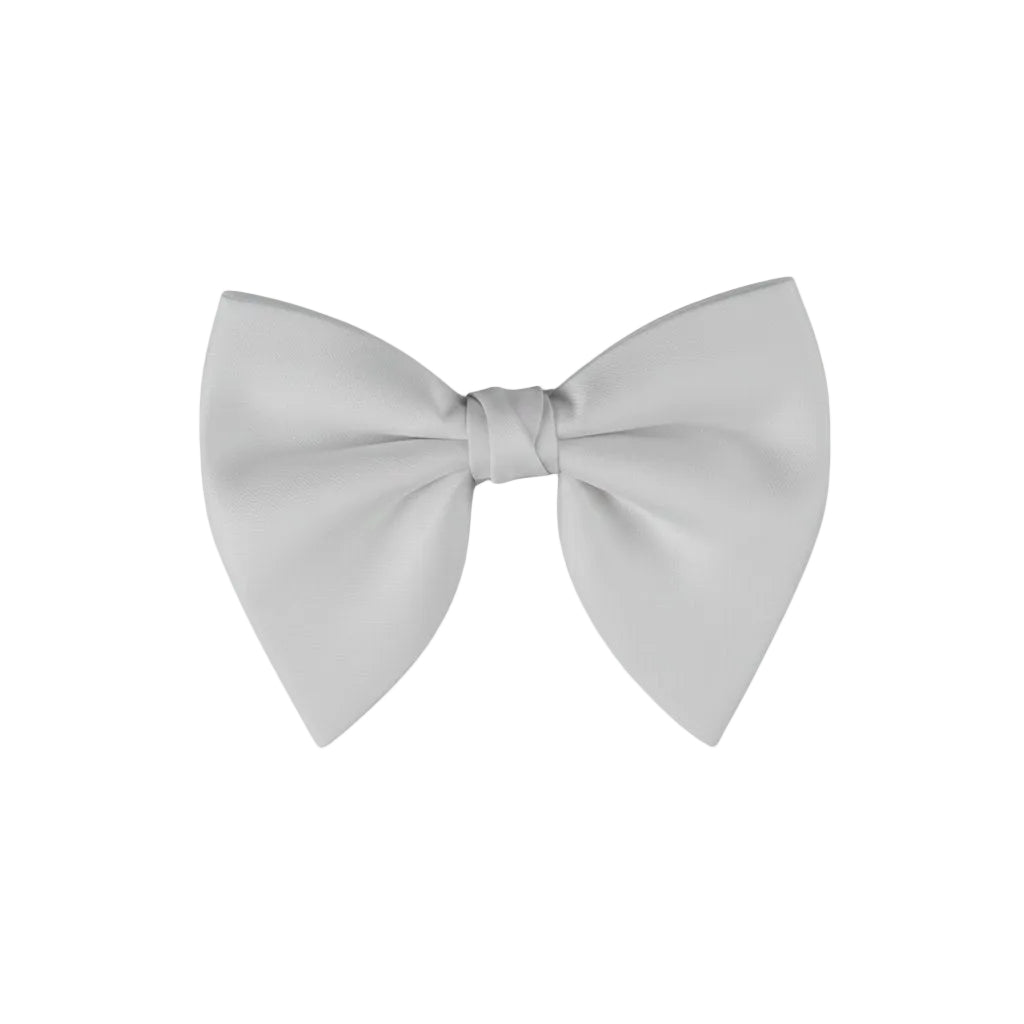 Gray bow tie on a white background