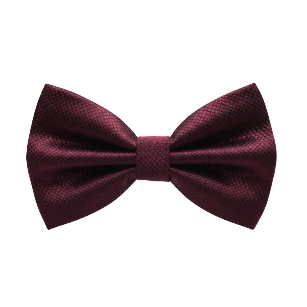 Burgundy Textured Bow Tie
