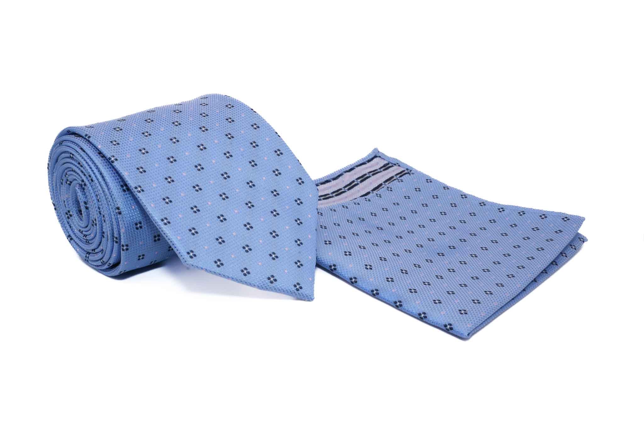 Powder Blue Tie and Pocket Square Set