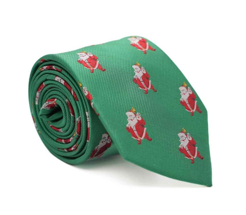 Green Santa Claus Holiday Edition Men's Neck Tie
