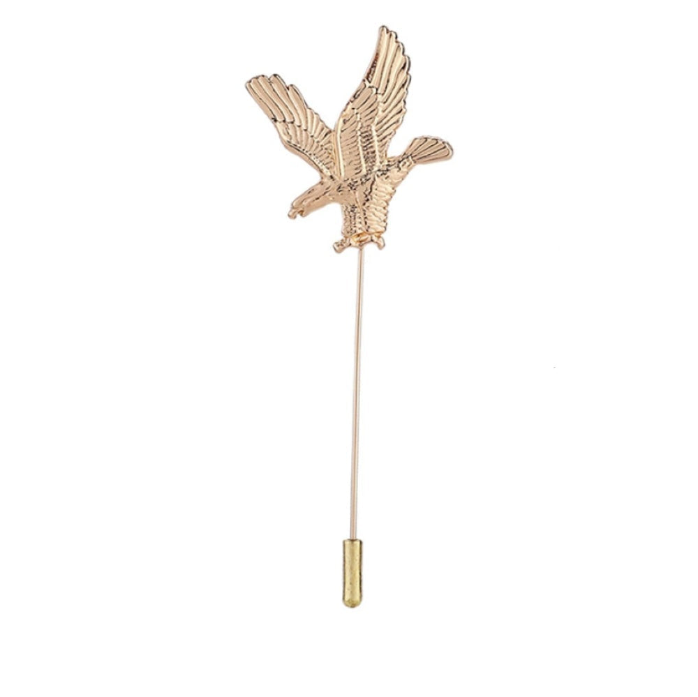 Gold American Eagle Brooch Lapel Pin
