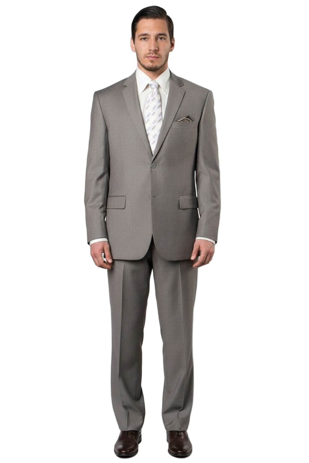 Bacchus Collection - Modern Fit Suit 2 Button 2 Piece in Sand