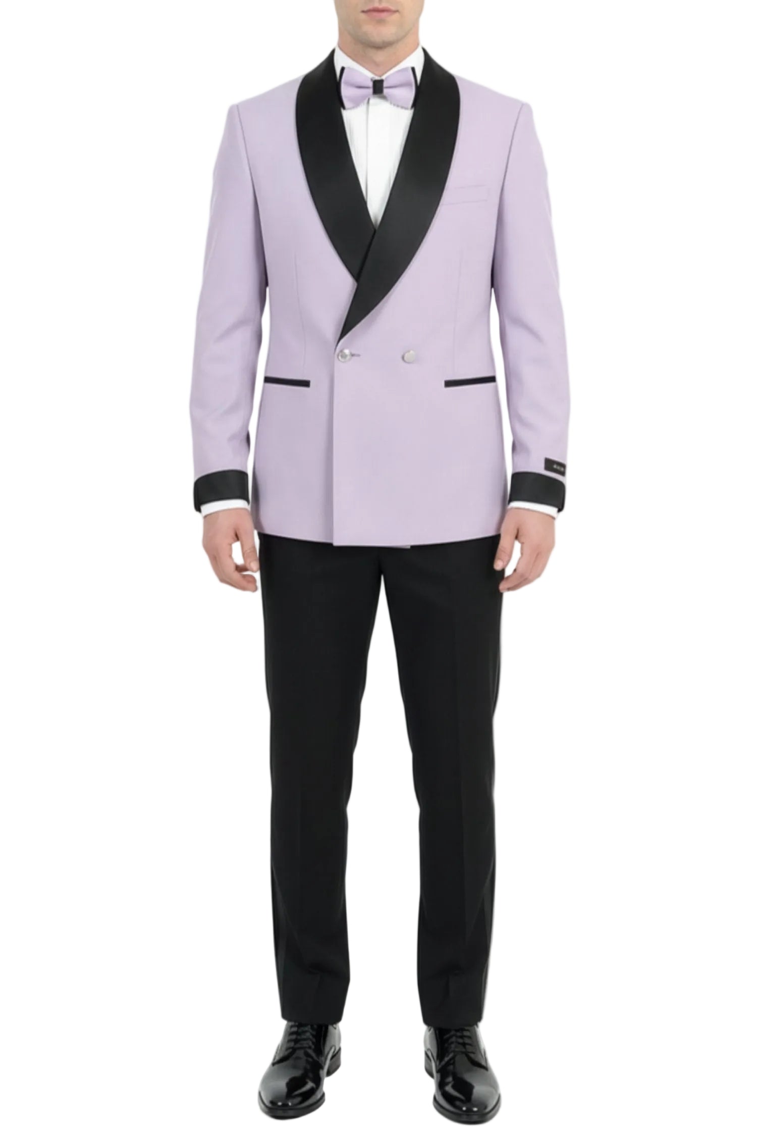 Lavender Slim Fit 2-Piece Double Breasted Shawl Lapel Tuxedo