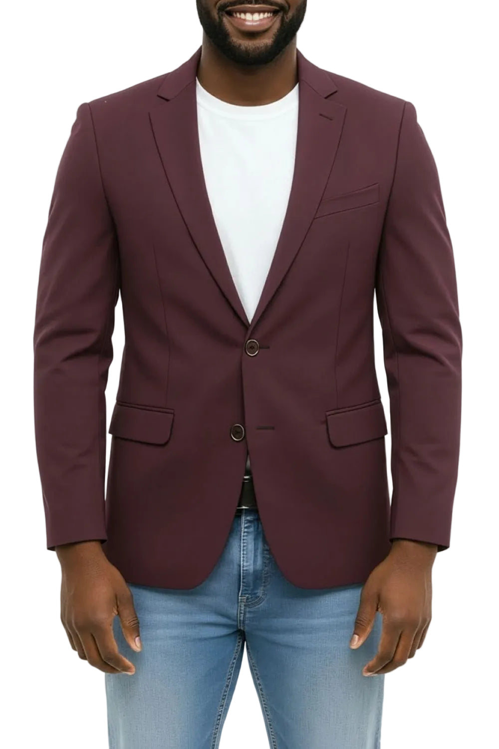 Burgundy Slim Fit 2-Button Jacket