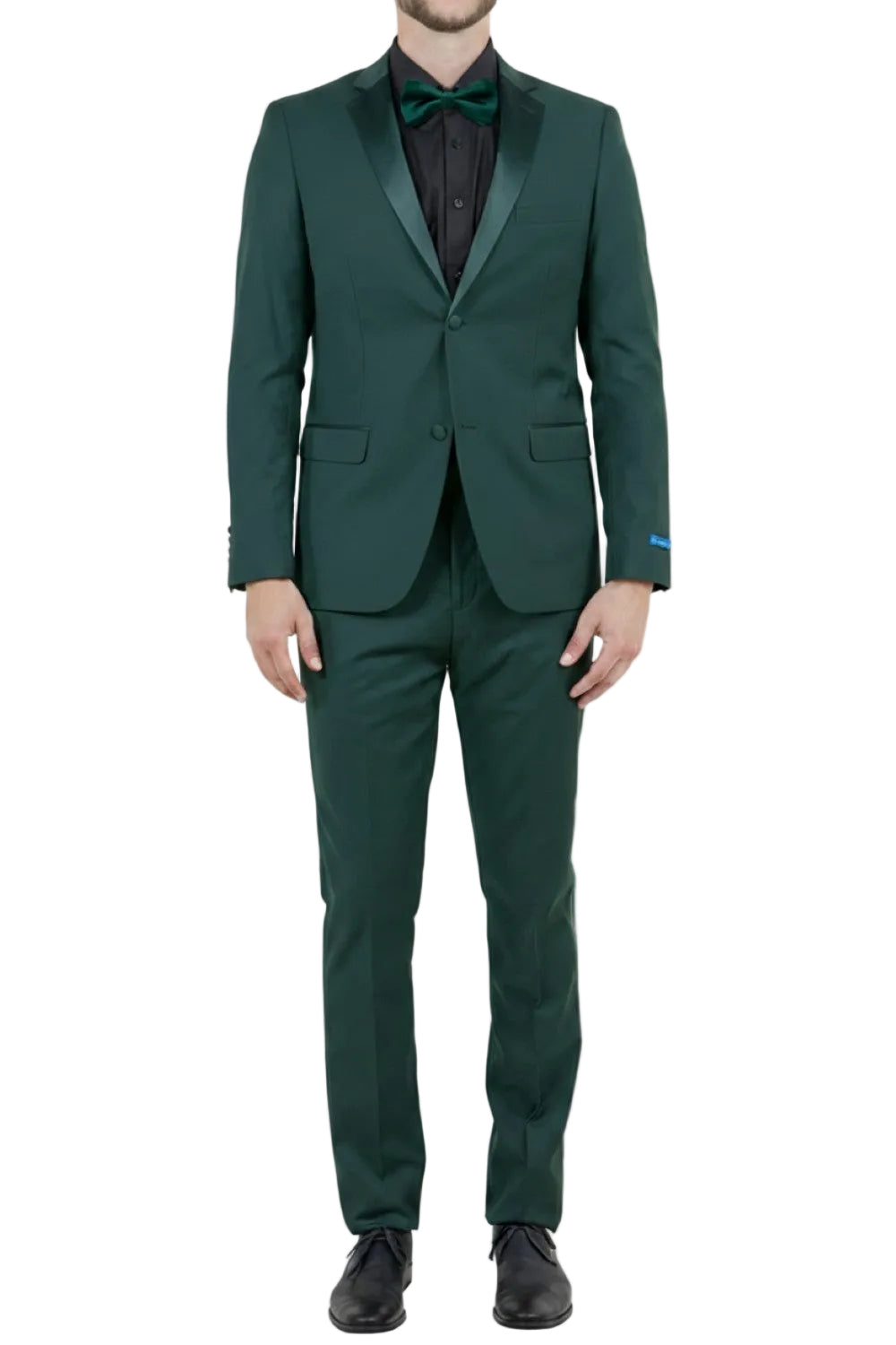 Stacy Adams - Green 2 Piece Hybrid Fit Satin Notch Lapel Tuxedo