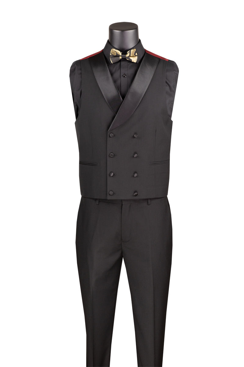 Black Gold Modern Fit 3 Piece Suit with Matching Bow Tie | Suits ...