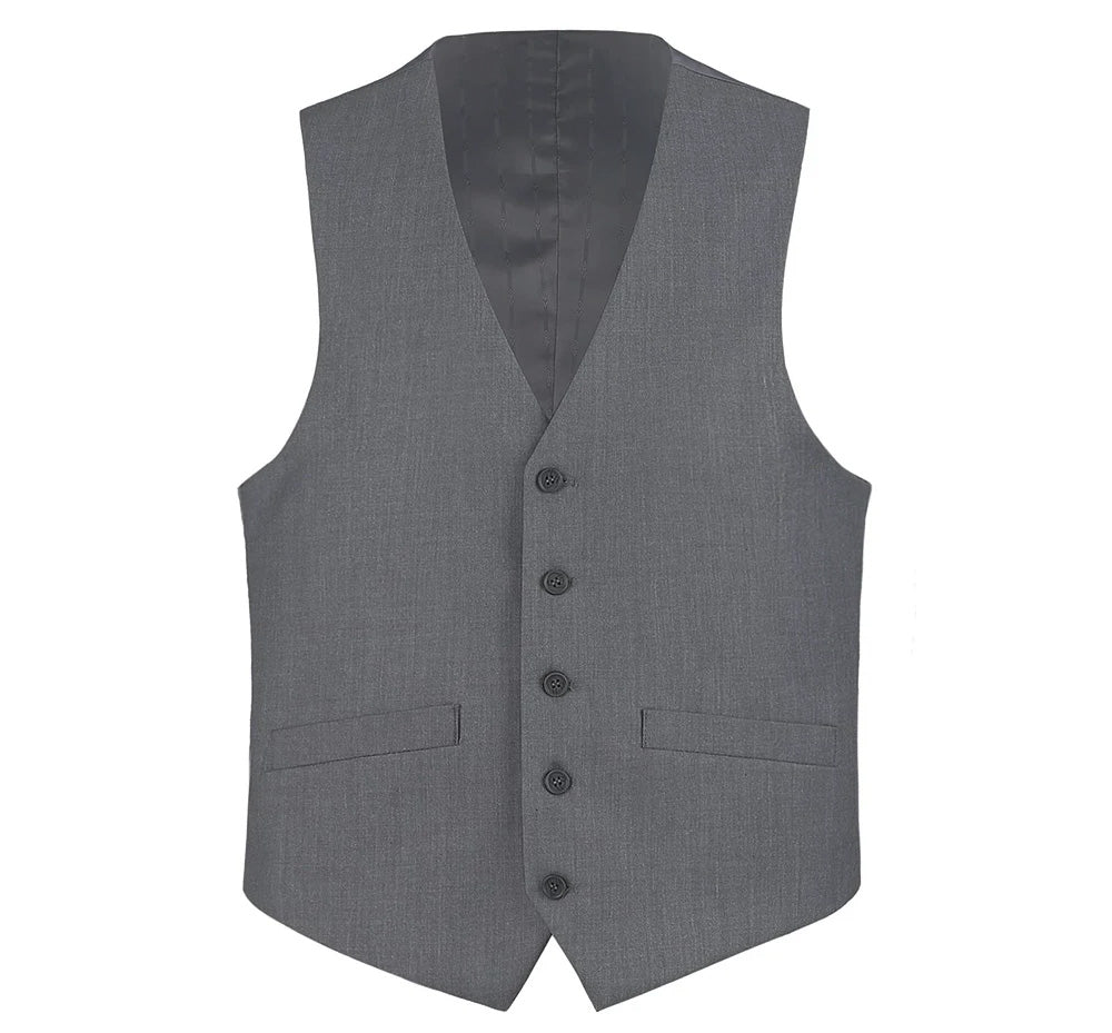 Five Button Blue Slim Fit Suit Separates Vest main image 0
