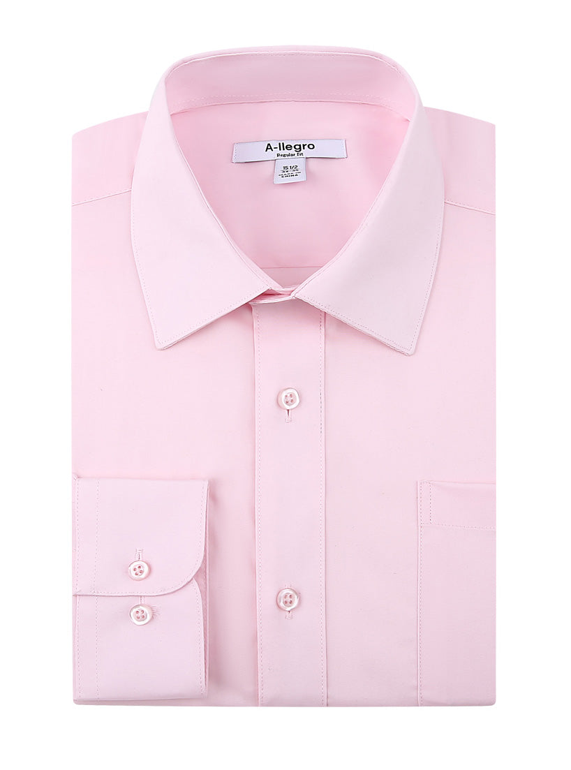 Classic Regular Fit Dress Cotton Shirt In Pink