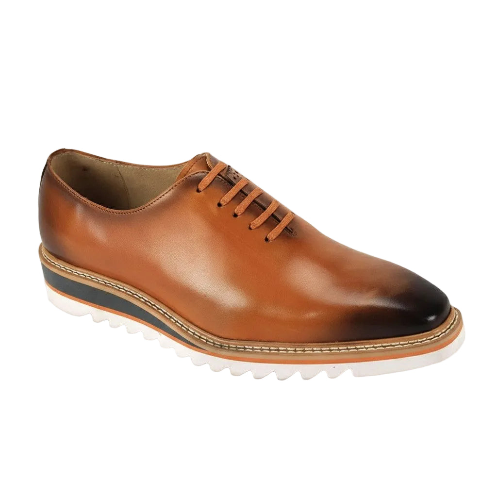 Ruben Collection - Tan Leather Plain Toe Shoes