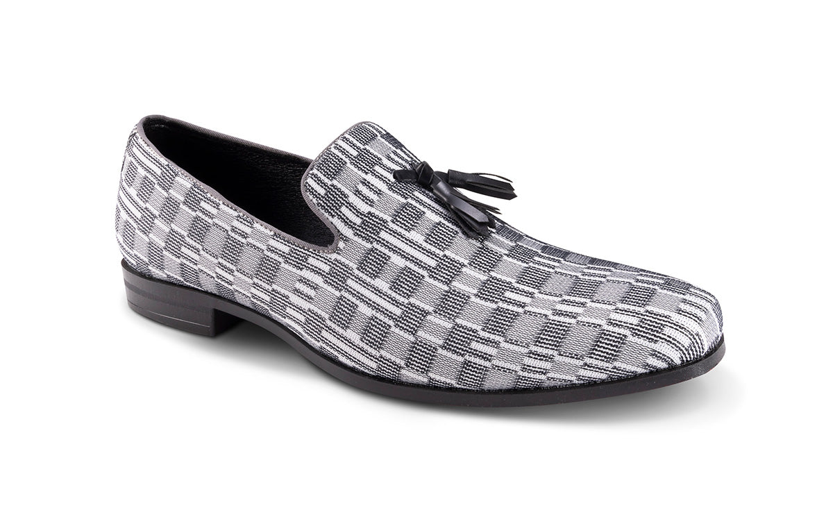 (Size 12) Black Printed Tassel Loafer