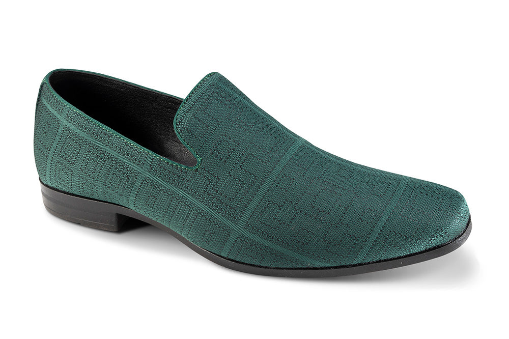 Emerald Stitched Pattern Loafer