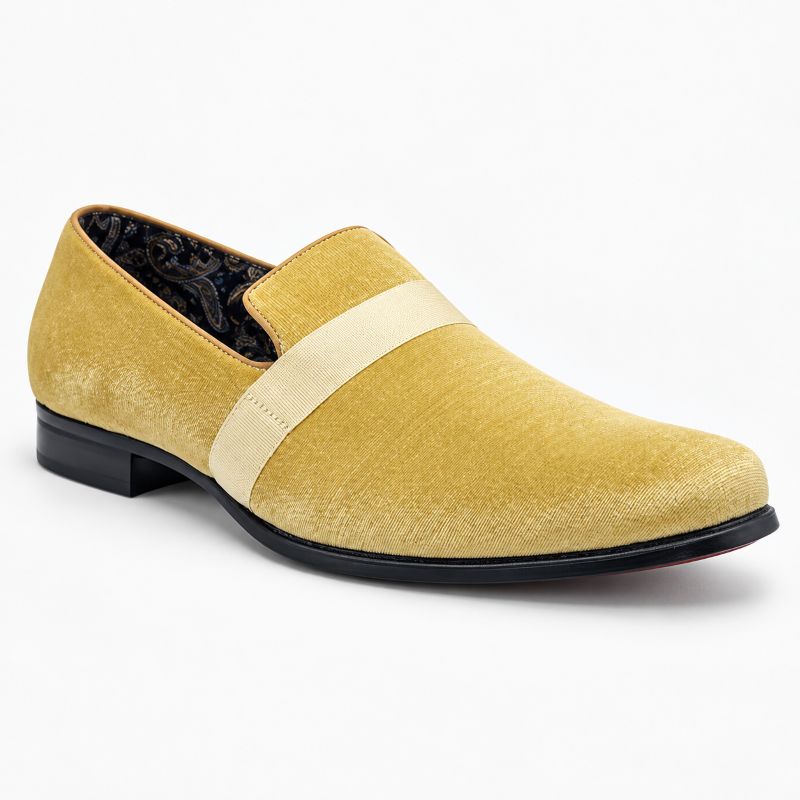 Canary Yellow Solid Velvet Loafer