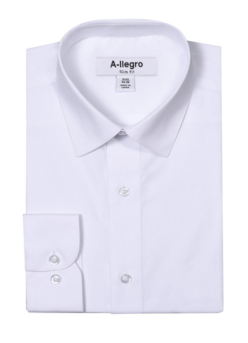 Slim Fit Dress Cotton Shirt In White