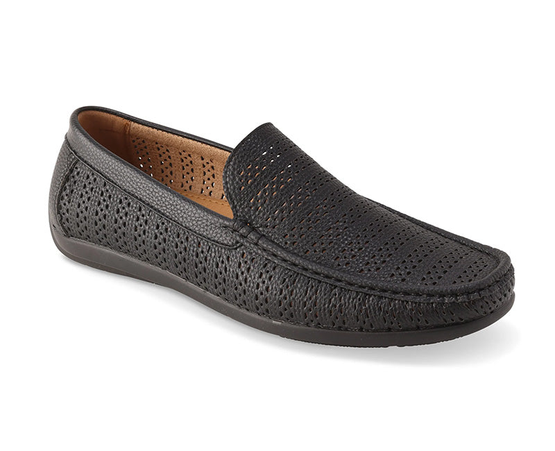 Black Lightweight Casual Ventilated Driving Loafer